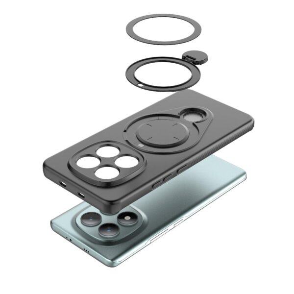 Xiaomi Redmi Note 15 5G Ring Shield MagSafe TPU with 360 Degree Rotating Holder Orange-Θήκη Σκληρή