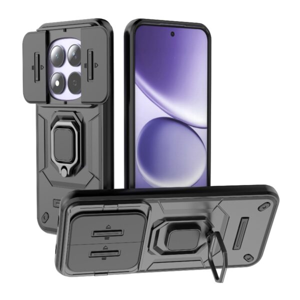 Xiaomi Redmi Note 15 Pro 5G Sliding Camshield TPU + PC Shockproof with Holder Black-Θήκη Σκληρή