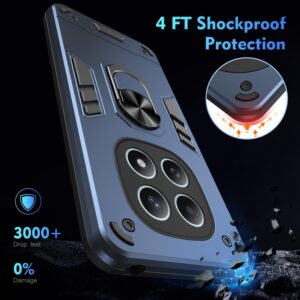 Xiaomi Redmi Note 15 5G / 4G / Poco M8 5G Shockproof Metal Ring Holder Blue-Θήκη Σκληρή