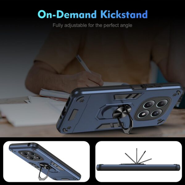 Xiaomi Redmi Note 15 5G / 4G / Poco M8 5G Shockproof Metal Ring Holder Blue-Θήκη Σκληρή