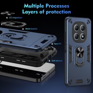 Xiaomi Redmi Note 15 5G / 4G / Poco M8 5G Shockproof Metal Ring Holder Blue-Θήκη Σκληρή