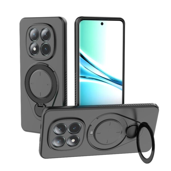 Xiaomi Redmi Note 15 5G Ring Shield MagSafe TPU with 360 Degree Rotating Holder Black-Θήκη Σιλικόνης
