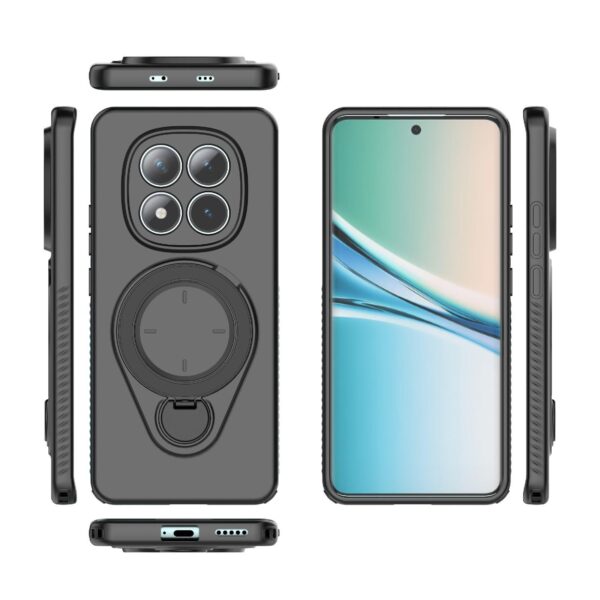 Xiaomi Redmi Note 15 5G Ring Shield MagSafe TPU with 360 Degree Rotating Holder Black-Θήκη Σιλικόνης