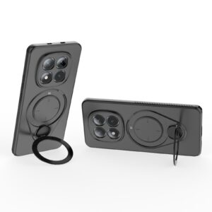 Xiaomi Redmi Note 15 5G Ring Shield MagSafe TPU with 360 Degree Rotating Holder Black-Θήκη Σιλικόνης