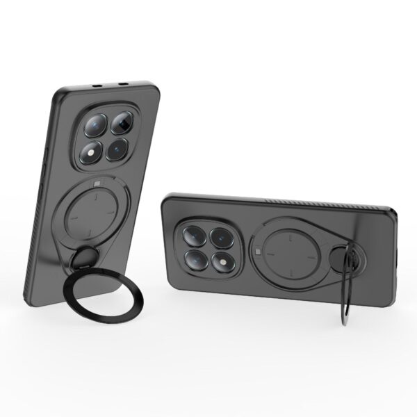 Xiaomi Redmi Note 15 5G Ring Shield MagSafe TPU with 360 Degree Rotating Holder Black-Θήκη Σιλικόνης
