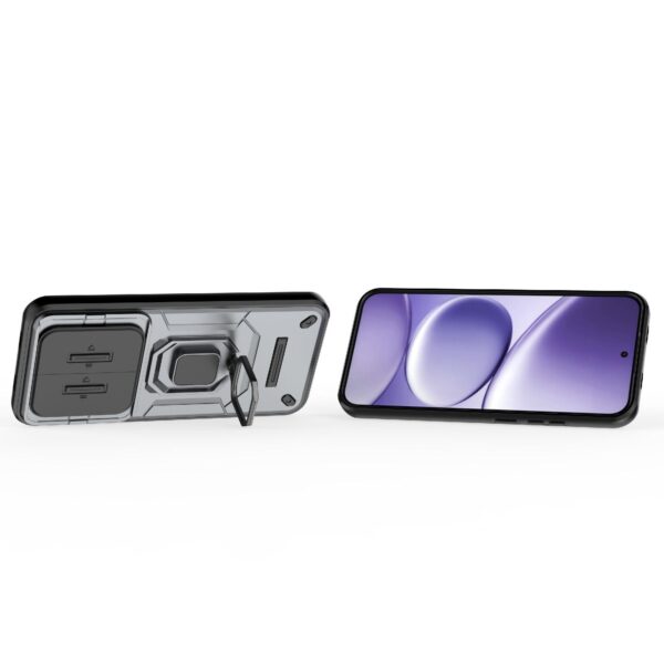 Xiaomi Redmi Note 15 Pro 5G Sliding Camshield TPU + PC Shockproof with Holder Grey-Θήκη Σκληρή