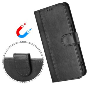 Xiaomi Redmi Note 15 Pro+ 5G/Poco M8 Pro 5G Line Splicing Buckle Retro Leather Black-Θήκη Βιβλίο