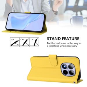 Xiaomi Redmi Note 15 Pro 5G Skin Feel Solid Color Leather with Lanyard Lemon Yellow-Θήκη Βιβλίο