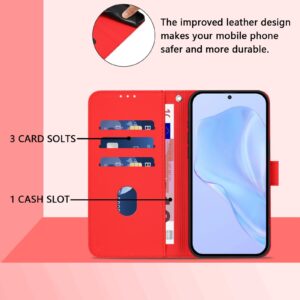 Xiaomi Redmi Note 15 Pro 5G Skin Feel Solid Color Leather with Lanyard Red-Θήκη Βιβλίο
