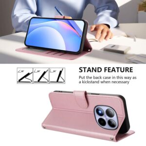 Xiaomi Redmi Note 15 Pro 5G Litter Panda Embossing RFID Leather with Lanyard Pink-Θήκη Βιβλίο