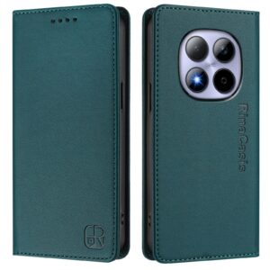 Xiaomi Redmi Note 15 Pro 5G Dual-Folded Magnetic Suction RFID Leather Dark Green-Θήκη Βιβλίο