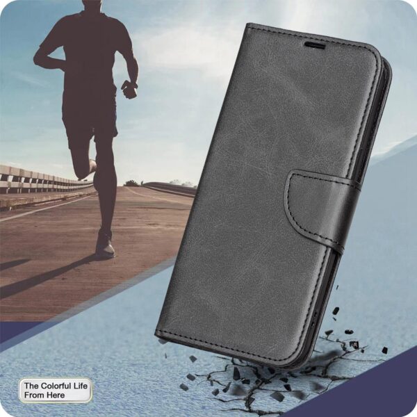 Binfen Xiaomi Redmi Note 15 5G Lambskin Texture Pure Color Flip Leather Black-Θήκη Βιβλίο