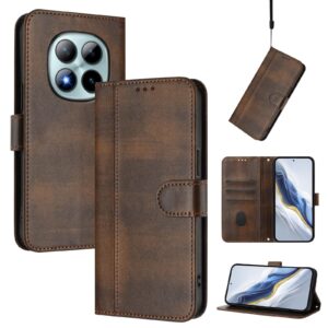 Xiaomi Redmi Note 15 Pro+ 5G /Poco M8 Pro 5G Line Splicing Buckle Retro Leather Brown-Θήκη Βιβλίο