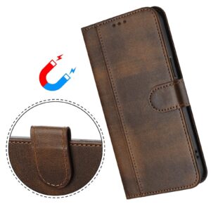 Xiaomi Redmi Note 15 Pro+ 5G /Poco M8 Pro 5G Line Splicing Buckle Retro Leather Brown-Θήκη Βιβλίο