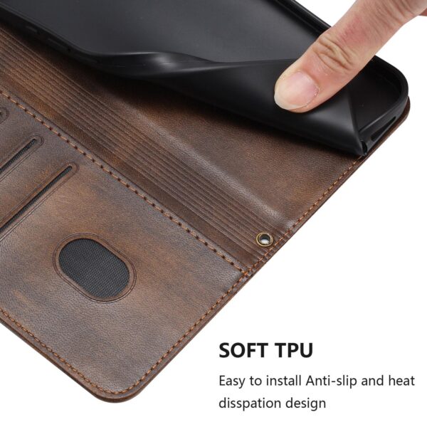 Xiaomi Redmi Note 15 Pro+ 5G /Poco M8 Pro 5G Line Splicing Buckle Retro Leather Brown-Θήκη Βιβλίο