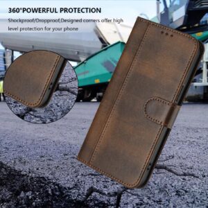 Xiaomi Redmi Note 15 Pro+ 5G /Poco M8 Pro 5G Line Splicing Buckle Retro Leather Brown-Θήκη Βιβλίο