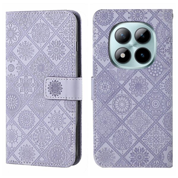Xiaomi Redmi Note 15 Pro 5G Ethnic Style Embossed Pattern Leather Purple-Θήκη Βιβλίο