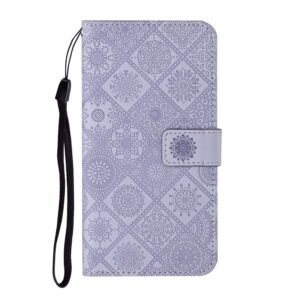 Xiaomi Redmi Note 15 Pro 5G Ethnic Style Embossed Pattern Leather Purple-Θήκη Βιβλίο