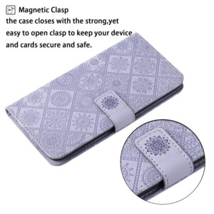 Xiaomi Redmi Note 15 Pro 5G Ethnic Style Embossed Pattern Leather Purple-Θήκη Βιβλίο