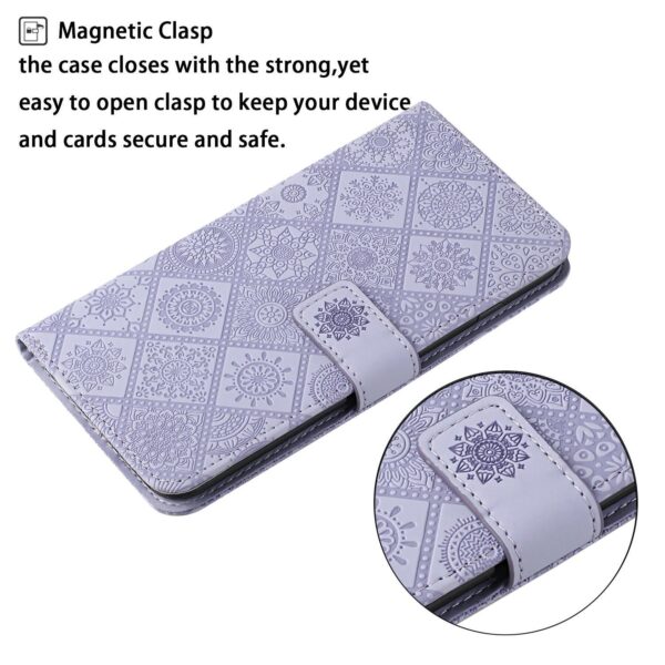 Xiaomi Redmi Note 15 Pro 5G Ethnic Style Embossed Pattern Leather Purple-Θήκη Βιβλίο
