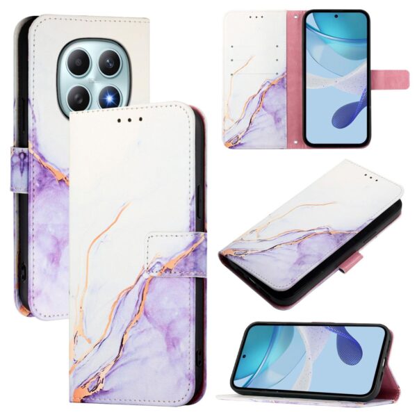 Xiaomi Redmi Note 15 4G / 5G PT003 Marble Pattern Flip Leather White Purple-Θήκη Βιβλίο
