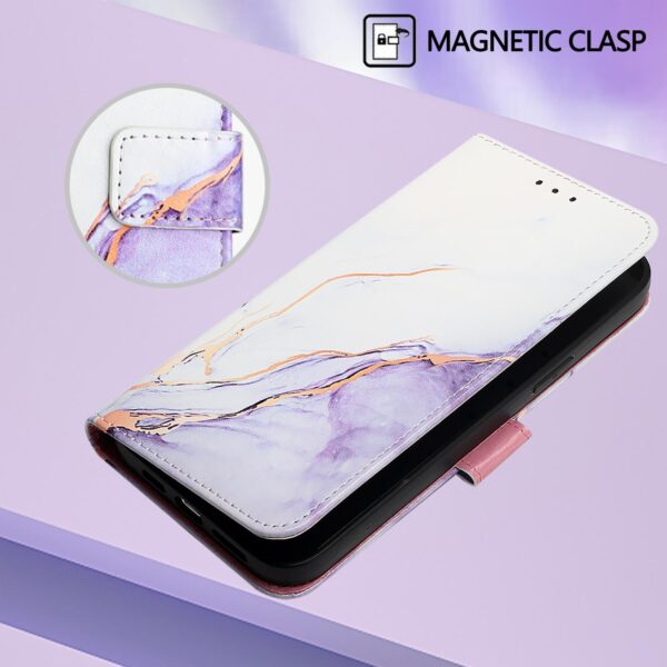 Xiaomi Redmi Note 15 4G / 5G PT003 Marble Pattern Flip Leather White Purple-Θήκη Βιβλίο