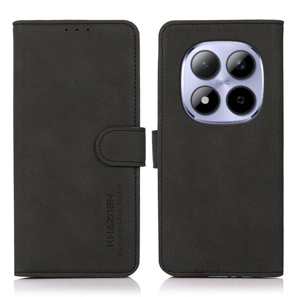 Khazneh Xiaomi Redmi Note 15 Pro 4G Matte Texture Leather Black-Θήκη Βιβλίο