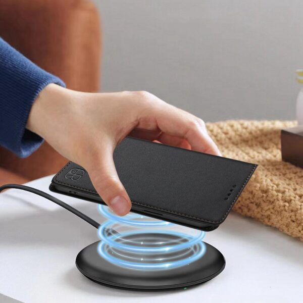 Xiaomi Redmi Note 15 Pro 5G Dual-Folded Magnetic Suction RFID Leather Black-Θήκη Βιβλίο