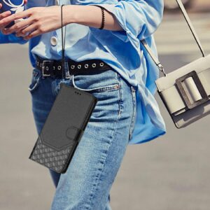 Xiaomi Redmi Note 15 Pro+ 5G/Poco M8 Pro 5G Honeycomb Embossing RFID Leather Black-Θήκη Βιβλίο