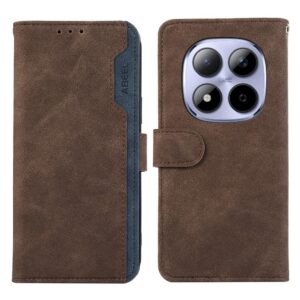 Abeel Xiaomi Redmi Note 15 Pro+ 5G Color Block Magnetic RFID Leather Brown Blue-Θήκη Βιβλίο