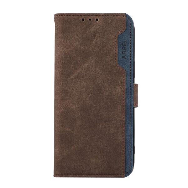 Abeel Xiaomi Redmi Note 15 Pro+ 5G Color Block Magnetic RFID Leather Brown Blue-Θήκη Βιβλίο