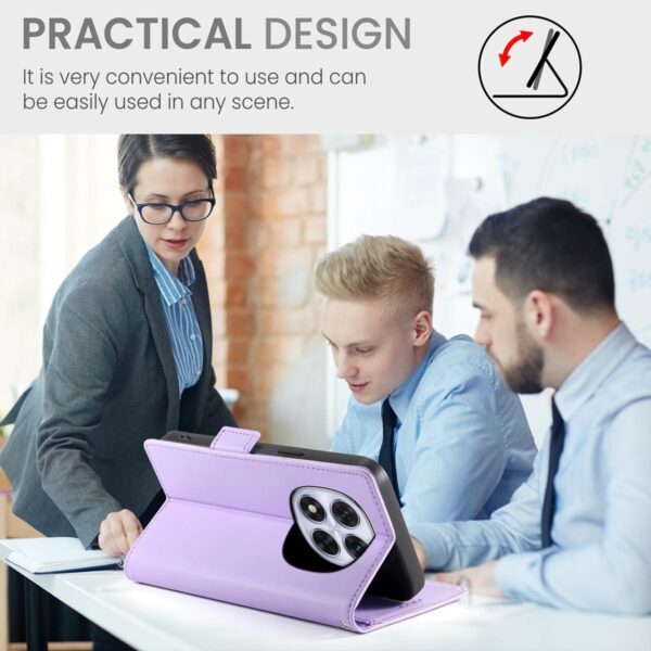 Xiaomi Redmi Note 15 Pro 4G Side Buckle Magnetic Frosted Leather Purple-Θήκη Βιβλίο