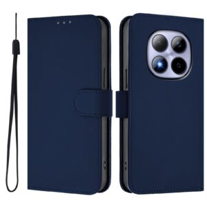 Xiaomi Redmi Note 15 Pro 5G Skin Feel Solid Color Leather with Lanyard Navy Blue-Θήκη Βιβλίο
