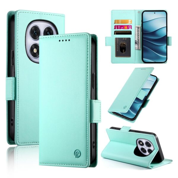 Xiaomi Redmi Note 15 Pro 4G Side Buckle Magnetic Frosted Leather Mint Green-Θήκη Βιβλίο
