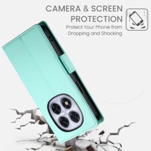 Xiaomi Redmi Note 15 Pro 4G Side Buckle Magnetic Frosted Leather Mint Green-Θήκη Βιβλίο