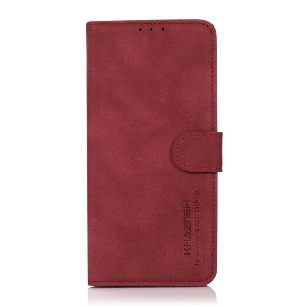 Khazneh Xiaomi Redmi Note 15 Pro 4G Matte Texture Leather Red-Θήκη Βιβλίο