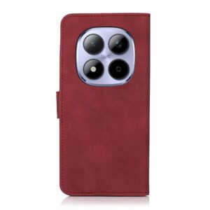 Khazneh Xiaomi Redmi Note 15 Pro 4G Matte Texture Leather Red-Θήκη Βιβλίο