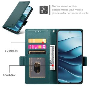 Xiaomi Redmi Note 15 Pro 4G Side Buckle Magnetic Frosted Leather Dark Green-Θήκη Βιβλίο