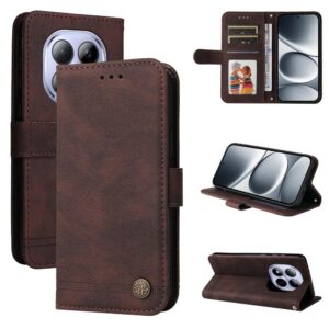 Xiaomi Redmi Note 15 Pro 5G Skin Feel Life Tree Metal Button Leather Brown-Θήκη Βιβλίο