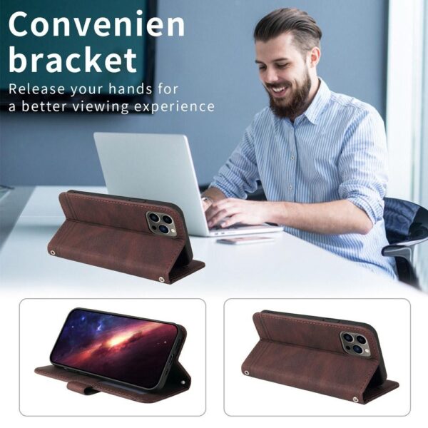 Xiaomi Redmi Note 15 Pro 5G Skin Feel Life Tree Metal Button Leather Brown-Θήκη Βιβλίο