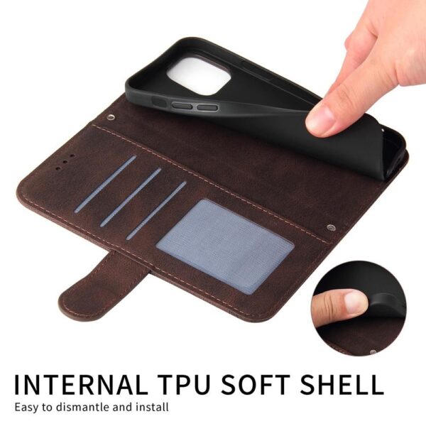 Xiaomi Redmi Note 15 Pro 5G Skin Feel Life Tree Metal Button Leather Brown-Θήκη Βιβλίο