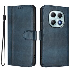 Xiaomi Redmi Note 15 5G / 4G/ Poco M8 5G Line Splicing Buckle Retro Leather Dark Blue-Θήκη Βιβλίο