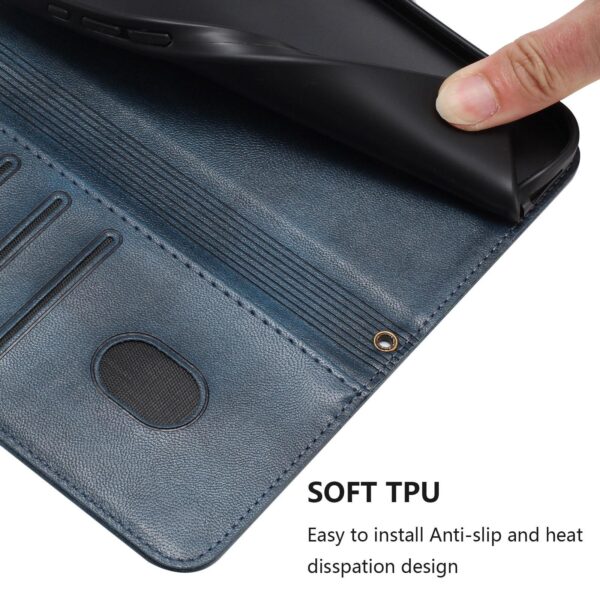 Xiaomi Redmi Note 15 5G / 4G/ Poco M8 5G Line Splicing Buckle Retro Leather Dark Blue-Θήκη Βιβλίο