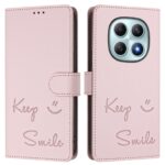 Xiaomi Redmi Note 15 4G / 5G Smile Embossing RFID Leather Pink-Θήκη Βιβλίο