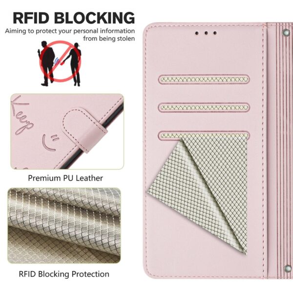 Xiaomi Redmi Note 15 4G / 5G Smile Embossing RFID Leather Pink-Θήκη Βιβλίο