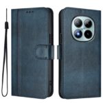Xiaomi Redmi Note 15 Pro+ 5G/Poco M8 Pro 5G Line Splicing Buckle Retro Leather Dark Blue-Θήκη Βιβλίο