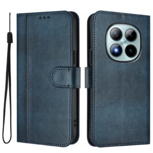 Xiaomi Redmi Note 15 Pro+ 5G/Poco M8 Pro 5G Line Splicing Buckle Retro Leather Dark Blue-Θήκη Βιβλίο