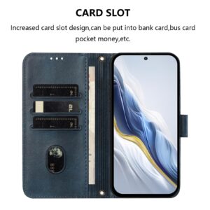 Xiaomi Redmi Note 15 Pro+ 5G/Poco M8 Pro 5G Line Splicing Buckle Retro Leather Dark Blue-Θήκη Βιβλίο