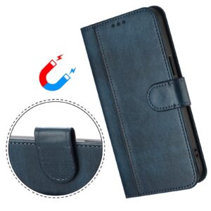Xiaomi Redmi Note 15 Pro+ 5G/Poco M8 Pro 5G Line Splicing Buckle Retro Leather Dark Blue-Θήκη Βιβλίο