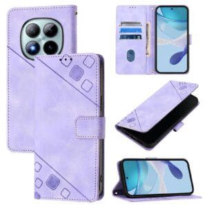 Xiaomi Redmi Note 15 Pro+ 5G Skin-feel Embossed Leather Light Purple-Θήκη Βιβλίο